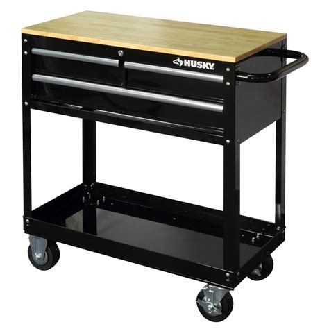 husky utility cart with drawers